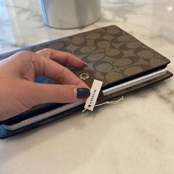 New COACH Signature Canvas Notebook , planner, journal, diary beige brown - Picture 9 of 13